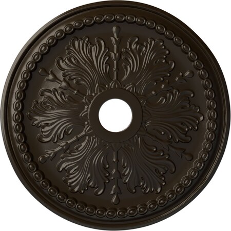 Ekena Millwork Winsor Ceiling Medallion (Fits Canopies up to 4"), 27 1/2"OD x 4"ID x 1 1/2"P, Stone Hearth CM27WISHF